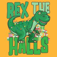 Rex The Halls Dinosaur Christmas Cooling Performance Crew T-Shirt