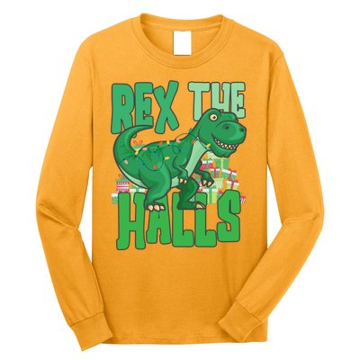 Rex The Halls Dinosaur Christmas Long Sleeve Shirt