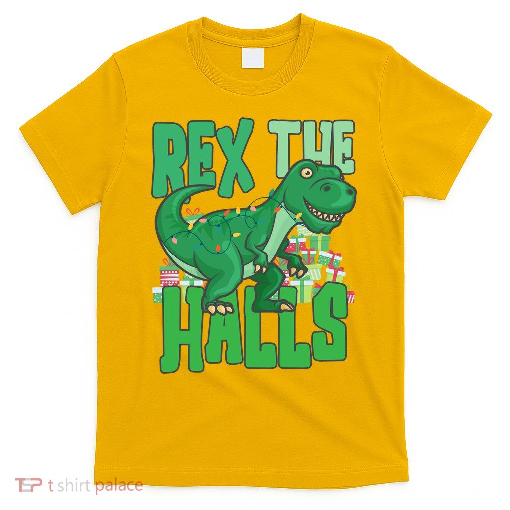 Rex The Halls Dinosaur Christmas T-Shirt