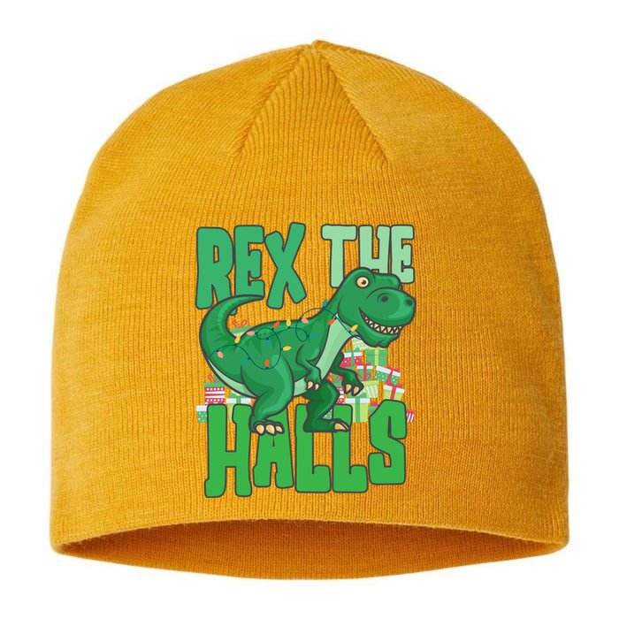 Rex The Halls Dinosaur Christmas Sustainable Beanie