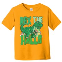 Rex The Halls Dinosaur Christmas Toddler T-Shirt
