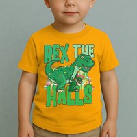 Rex The Halls Dinosaur Christmas Toddler T-Shirt