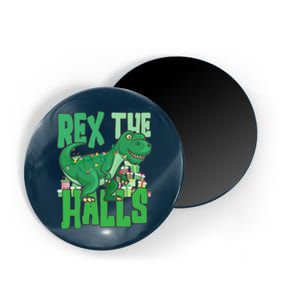 Rex The Halls Dinosaur Christmas Magnet