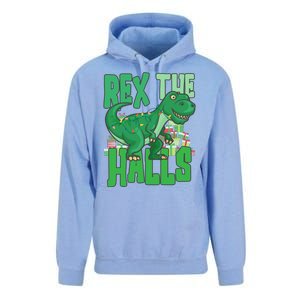 Rex The Halls Dinosaur Christmas Unisex Surf Hoodie