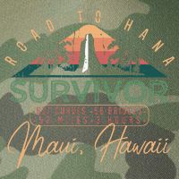 Road To Hana Survivor Curvy Palm Maui Hawaii Lover Legacy Tie Dye Trucker Hat
