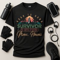 Road To Hana Survivor Curvy Palm Maui Hawaii Lover Cooling Performance Crew T-Shirt