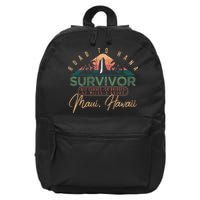 Road To Hana Survivor Curvy Palm Maui Hawaii Lover 16 in Basic Backpack