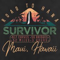 Road To Hana Survivor Curvy Palm Maui Hawaii Lover Large Microfiber Waffle Golf Towel