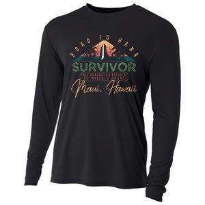 Road To Hana Survivor Curvy Palm Maui Hawaii Lover Cooling Performance Long Sleeve Crew