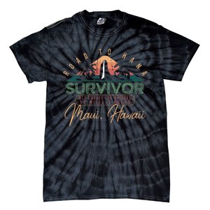 Road To Hana Survivor Curvy Palm Maui Hawaii Lover Tie-Dye T-Shirt