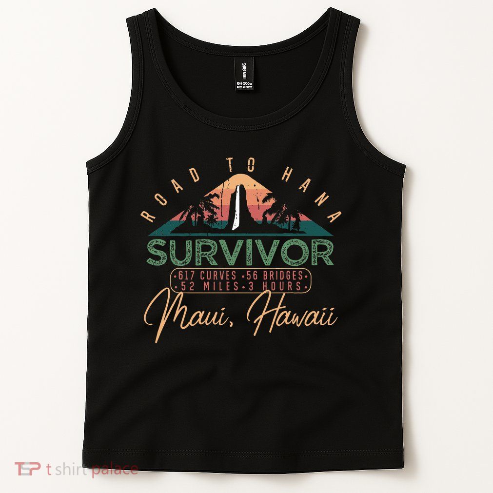 Road To Hana Survivor Curvy Palm Maui Hawaii Lover Tank Top