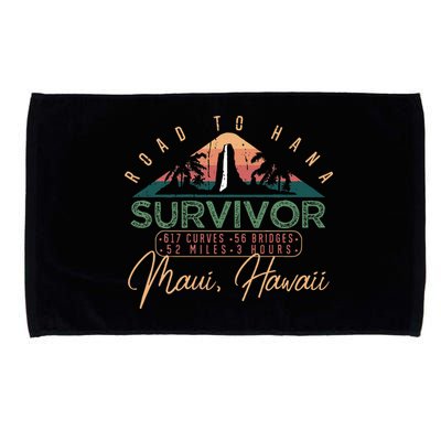 Road To Hana Survivor Curvy Palm Maui Hawaii Lover Microfiber Hand Towel