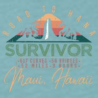 Road To Hana Survivor Curvy Palm Maui Hawaii Lover Sueded Cloud Jersey T-Shirt
