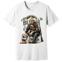 Retro Trump Hunting Deer Funny Beer Drinking Beer Hunting Premium T-Shirt