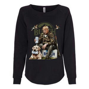 Retro Trump Hunting Deer Funny Beer Drinking Beer Hunting Womens California Wash Sweatshirt