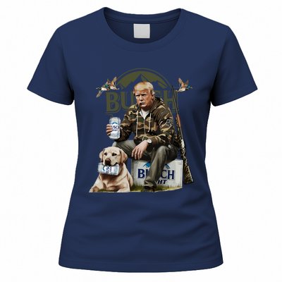 Retro Trump Hunting Deer Funny Beer Drinking Beer Hunting Women's T-Shirt