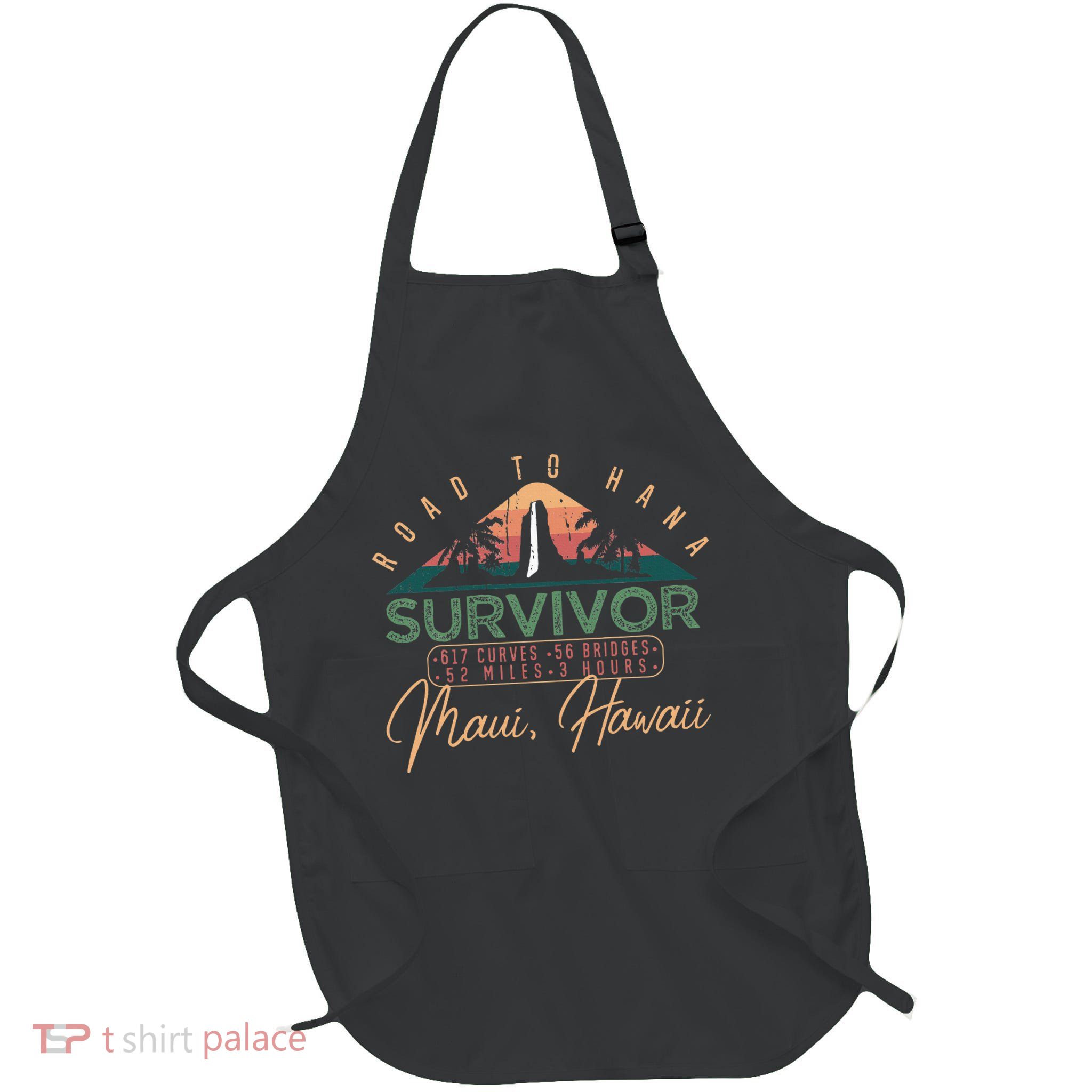 Road To Hana Survivor Curvy Palm Maui Hawaii Lover Apron