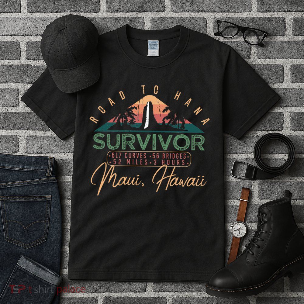 Road To Hana Survivor Curvy Palm Maui Hawaii Lover Tall T-Shirt