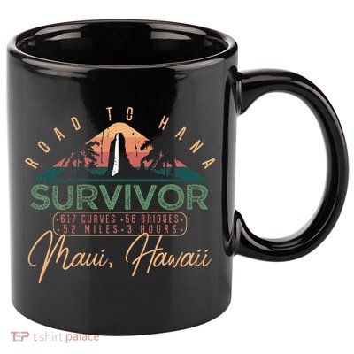 Road To Hana Survivor Curvy Palm Maui Hawaii Lover 11oz C Handle Ceramic Mug