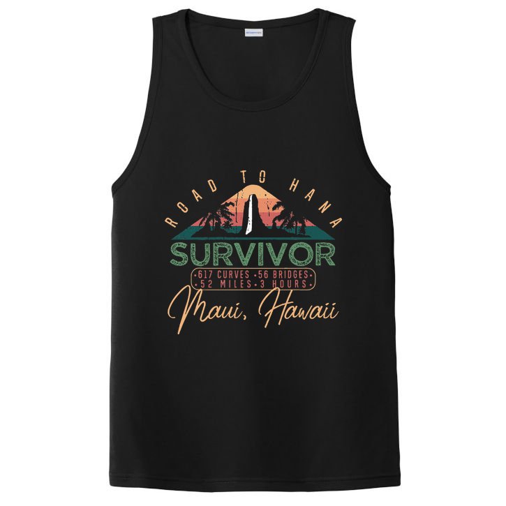 Road To Hana Survivor Curvy Palm Maui Hawaii Lover PosiCharge Competitor Tank