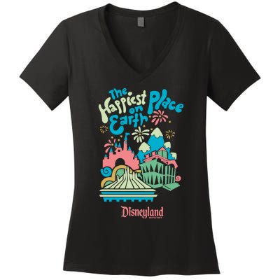 Resort The Happiest Place On Earth Family Trip Matching Women's V-Neck T-Shirt