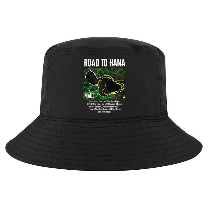 Road To Hana Map Maui Island Surfing Hawaiian Beach Summer Cool Comfort Performance Bucket Hat