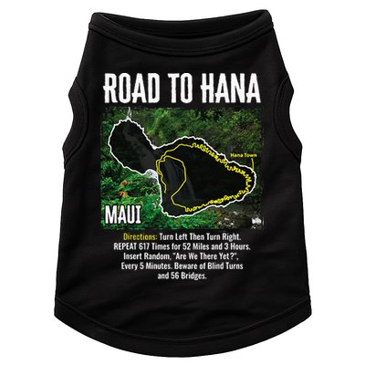 Road To Hana Map Maui Island Surfing Hawaiian Beach Summer Doggie Tank
