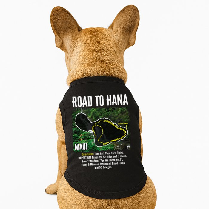 Road To Hana Map Maui Island Surfing Hawaiian Beach Summer Doggie Tank