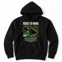 Road To Hana Map Maui Island Surfing Hawaiian Beach Summer Hoodie