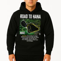 Road To Hana Map Maui Island Surfing Hawaiian Beach Summer Hoodie