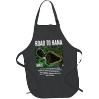 Road To Hana Map Maui Island Surfing Hawaiian Beach Summer Full-Length Apron With Pockets