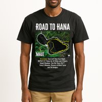 Road To Hana Map Maui Island Surfing Hawaiian Beach Summer Tall T-Shirt