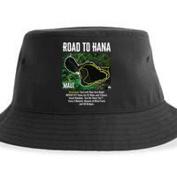 Road To Hana Map Maui Island Surfing Hawaiian Beach Summer Sustainable Bucket Hat