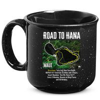 Road To Hana Map Maui Island Surfing Hawaiian Beach Summer 15oz Campfire Ceramic Mug