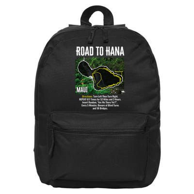 Road To Hana Map Maui Island Surfing Hawaiian Beach Summer 16 in Basic Backpack