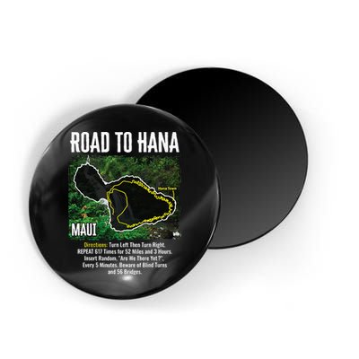 Road To Hana Map Maui Island Surfing Hawaiian Beach Summer Magnet