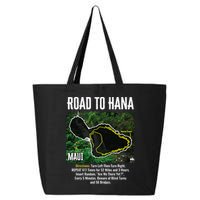 Road To Hana Map Maui Island Surfing Hawaiian Beach Summer 25L Jumbo Tote
