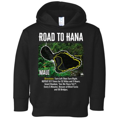 Road To Hana Map Maui Island Surfing Hawaiian Beach Summer Toddler Hoodie