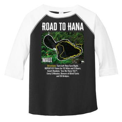 Road To Hana Map Maui Island Surfing Hawaiian Beach Summer Toddler Fine Jersey T-Shirt