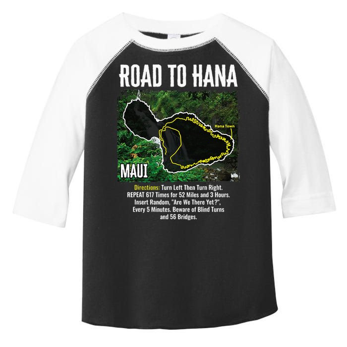 Road To Hana Map Maui Island Surfing Hawaiian Beach Summer Toddler Fine Jersey T-Shirt