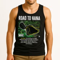 Road To Hana Map Maui Island Surfing Hawaiian Beach Summer Tank Top