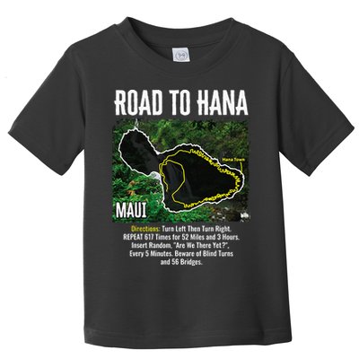 Road To Hana Map Maui Island Surfing Hawaiian Beach Summer Toddler T-Shirt