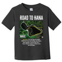 Road To Hana Map Maui Island Surfing Hawaiian Beach Summer Toddler T-Shirt