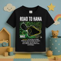 Road To Hana Map Maui Island Surfing Hawaiian Beach Summer Toddler T-Shirt