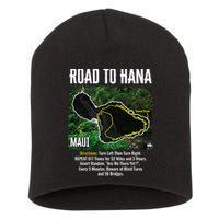 Road To Hana Map Maui Island Surfing Hawaiian Beach Summer Short Acrylic Beanie