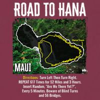 Road To Hana Map Maui Island Surfing Hawaiian Beach Summer 16oz Travel Tumbler