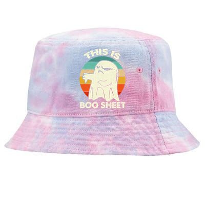 Retro This Is Boo Sheet Ghost Funny Halloween Costume Gift Tie-Dyed Bucket Hat