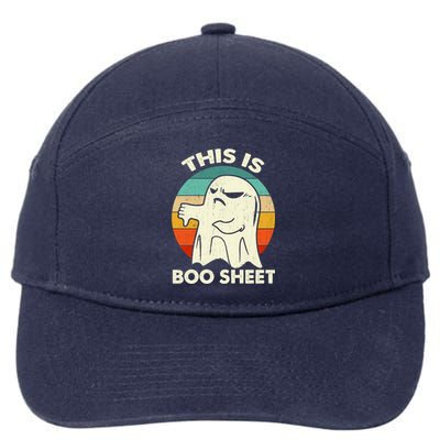 Retro This Is Boo Sheet Ghost Funny Halloween Costume Gift 7-Panel Snapback Hat