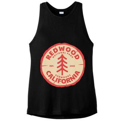 Redwood Trees In The National Forest TShirt Ladies PosiCharge Tri-Blend Wicking Tank