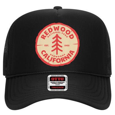 Redwood Trees In The National Forest TShirt High Crown Mesh Back Trucker Hat